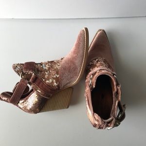 Jeffrey Campbell sequin ankle boots